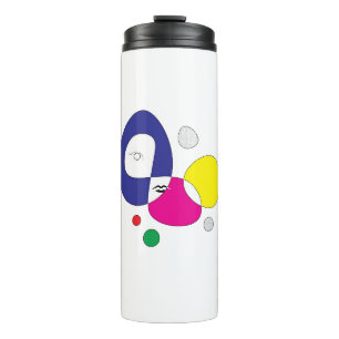 Modern Art Face Thermal Tumbler Thermosbeker