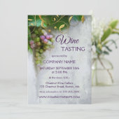 Modern Art Grapes Company Wine Tasting Kaart (Staand voorkant)