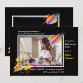 Modern Art Lijst Foto Uitnodiging (Voorkant / Achterkant)