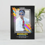 Modern Art Lijst Fotouitnodiging Kaart (Staand voorkant)