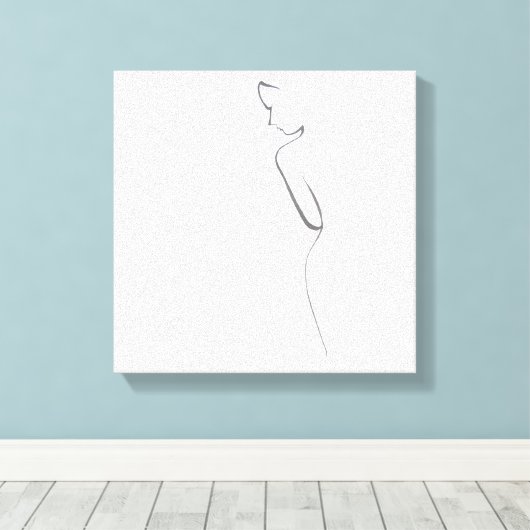 Modern Art Line Tekening Canvas (Insitu (Houten vloer))
