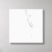 Modern Art Line Tekening Canvas (Voorkant)