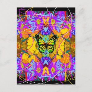 Modern Art Monarch Butterfly Daeden door Sharles Briefkaart