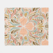 Modern Art Nouveau Boho Pattern Fleece Deken (Voorkant (Horizontaal))