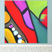 Modern art representative of our society canvas afdruk (Insitu (Houten vloer))