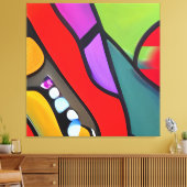 Modern art representative of our society canvas afdruk (Insitu (Woonkamer))