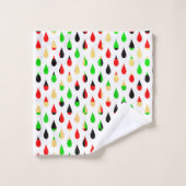 Modern Art Water Drops Teardrop Pattern Towel Set (Gant de toilette)