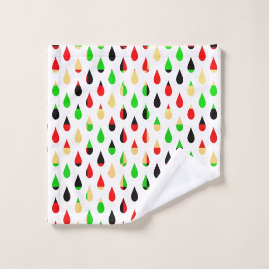 Modern Art Water Drops Teardrop Pattern Towel Set (Gant de toilette)