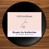 Modern Art Woman Beauty Face Logo Cadeaubon