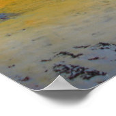 Modern Art Yellow Abstract Art Paint Print Poster (Hoek)