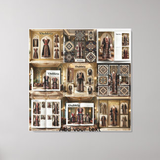 Modern Artefact UNESCO Beschermde Albanese Couture Canvas Afdruk