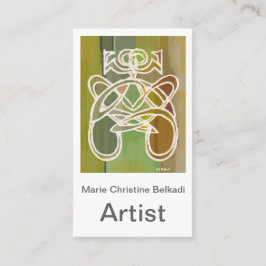 Modern Artistic Business Groen Abstract Visitekaartje