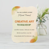Modern Artistic Event Card | Creative Art Workshop Kaart (Staand voorkant)