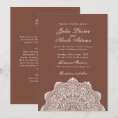 Modern Artistic Motif Style Mandala Wedding Kaart (Voorkant / Achterkant)