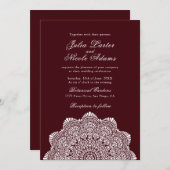 Modern Artistic Motif Style Mandala Wedding Kaart (Voorkant / Achterkant)
