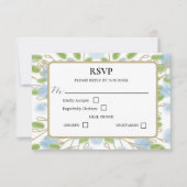 Modern Artistic Waterverf Bruiloft RSVP Kaartje (Voorkant)