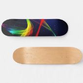 Modern Artistic Wavy Design Skateboard (Horizontaal)