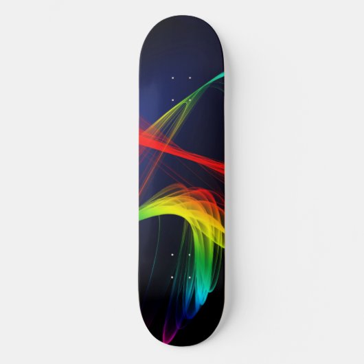 Modern Artistic Wavy Design Skateboard (Voorkant)