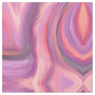 Modern Artsy Pink Coral Paarse Abstracte Kunst Stof