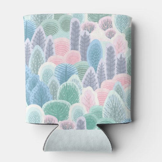 Modern Artsy Winter Trees Blikjeskoeler (Achterkant)