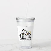 Modern Ask Me About Real Estate  Acryl Drinkbeker (Achterkant)