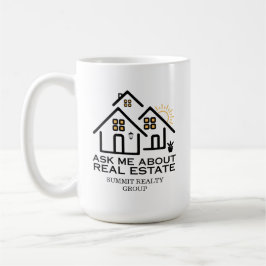 Modern Ask Me About Real Estate Koffiemok