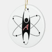 Modern Atheïsme logo-ornament Keramisch Ornament (Links)