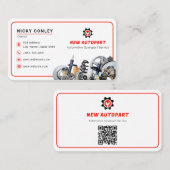 modern autoonderdeel | wit visitekaartje (Voorkant / Achterkant)