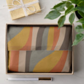 Modern Autumn Abstracte Wavy Lines in Earth Tones Tissuepapier (Geschenk)