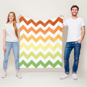 Modern Autumn Herfst Chevron Fleece Deken