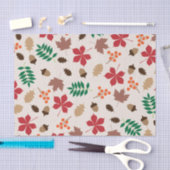 Modern Autumn Leaves and Acorns Pattern Tissuepapier (Craft)