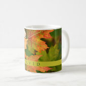 Modern Autumn Leaves Coffee Mug (Devant droit)