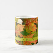 Modern Autumn Leaves Coffee Mug (Centre)