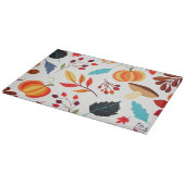 Modern Autumn Pumpkin Leaf Pattern Snijplank (Hoek)