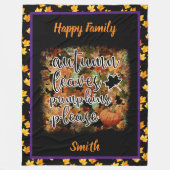 Modern Autumn Pumpkin Leaves Fleece Deken (Voorkant)
