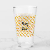 Modern Autumn Pumpkin Leaves Glas (Achterkant)