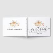 Modern Autumn Waterverf Pomkins & Flowers Gastenboek (Volledig)