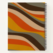 Modern Autumn Wavy Lines Earth Tones Personalized Notitieboek (Achterkant)