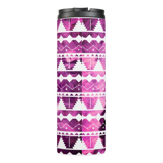 Modern Aztec Amethyst Geode met Initiaal Thermosbeker (Achterkant)