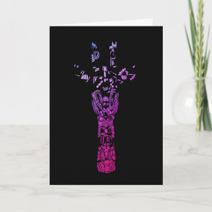 Modern Aztec Giraffe regenboog en zwart Kaart