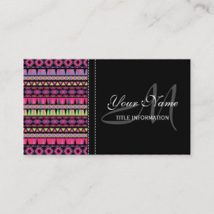 Modern Aztec Pattern Visitekaartje