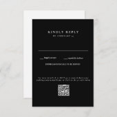Modern B/W Wedding QR Code RSVP (Voorkant / Achterkant)