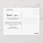 Modern Baby Birth Announding Foto: Dank u Briefkaart (Achterkant)