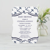 Modern Baby Boy Nautical Shower Kaart (Staand voorkant)