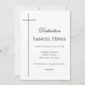 Modern Baby Dedication Invitation Cross Template (Devant)