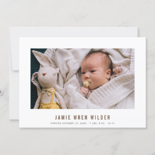 Modern Baby Photo Collage Birth Announding