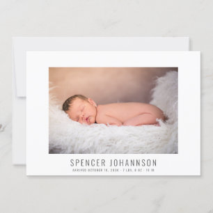Modern Baby Photo Collage Birth Announding