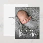 Modern baby shower bedankt je foto (Voorkant / Achterkant)