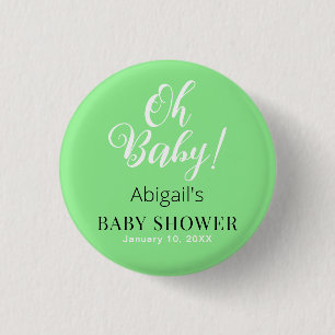 Modern Baby shower Button – gepersonaliseerde teks