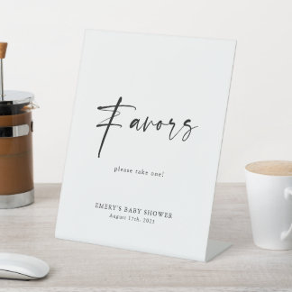 Modern Baby shower geeft de voorkeur aan teken Reclamebord Met Voetstuk